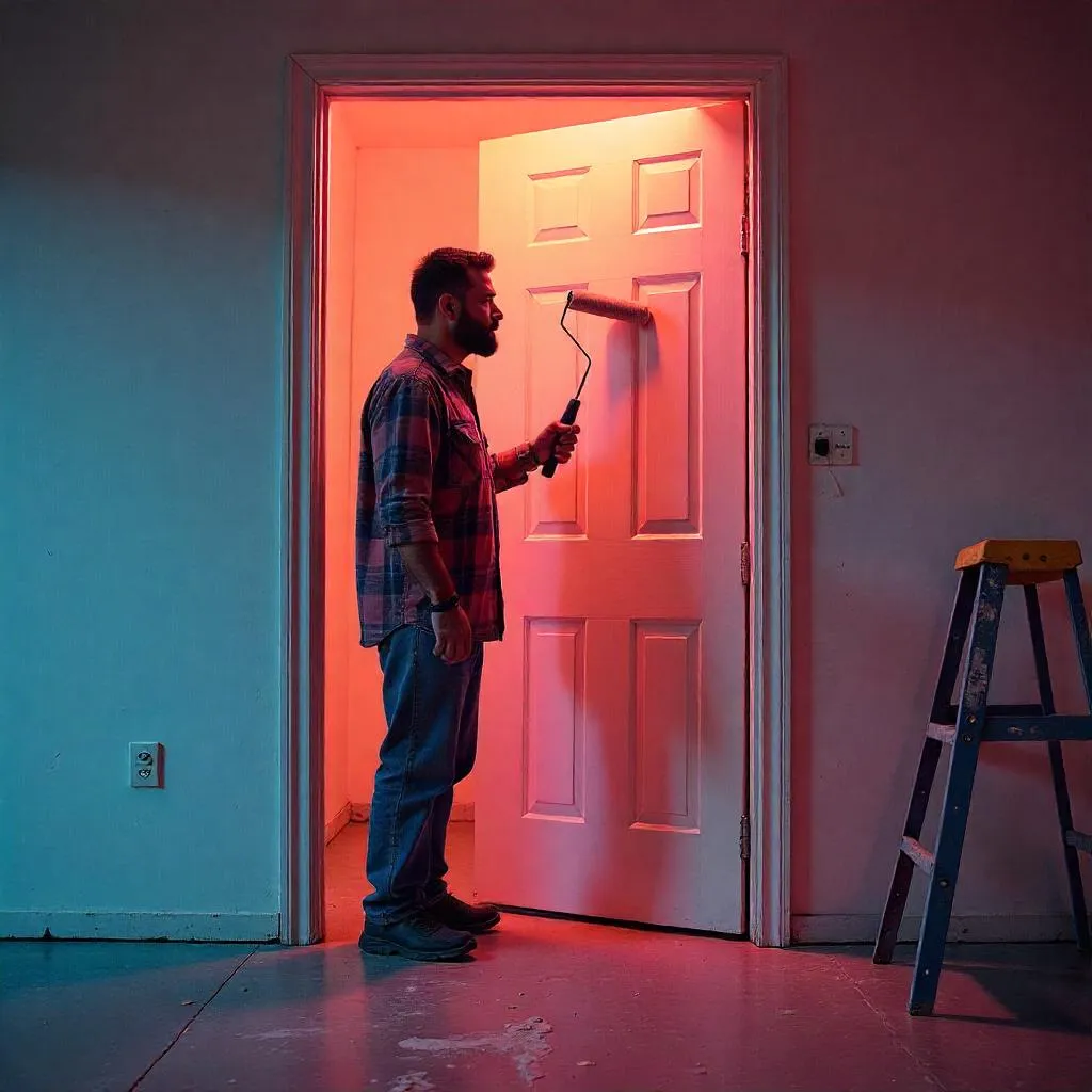 ทาสีวงกลบประตู