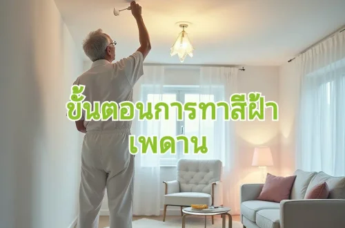ขั้นตอนการทาสีฝ้าเพดาน