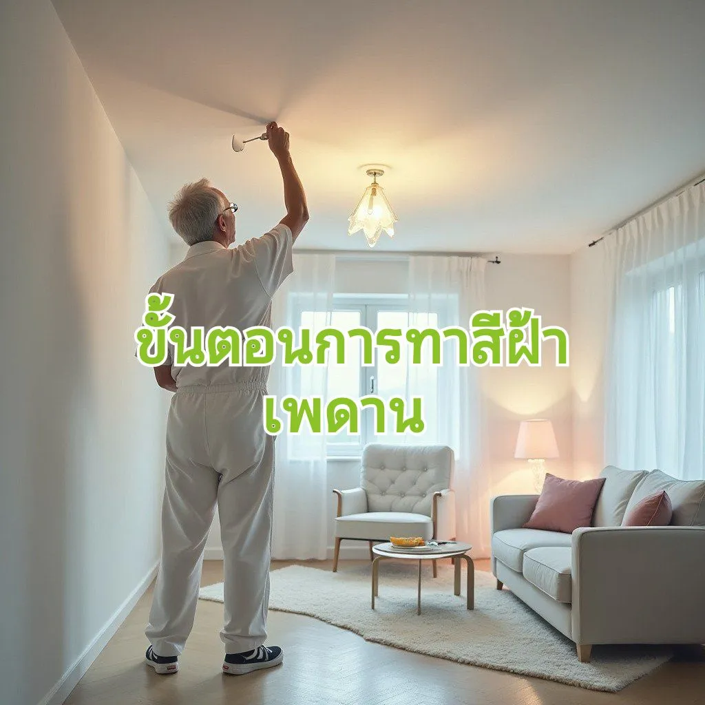 ขั้นตอนการทาสีฝ้าเพดาน