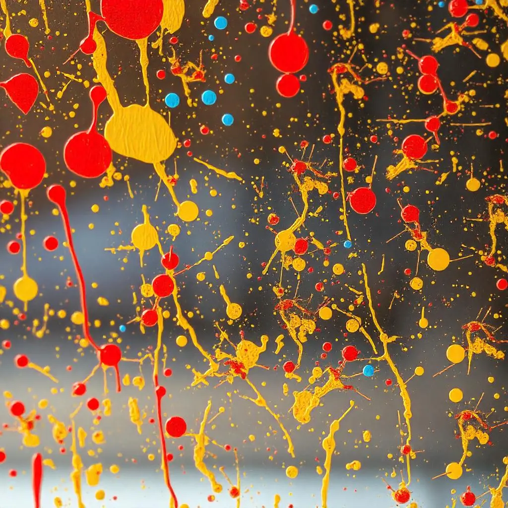 สีเลอะกระจก