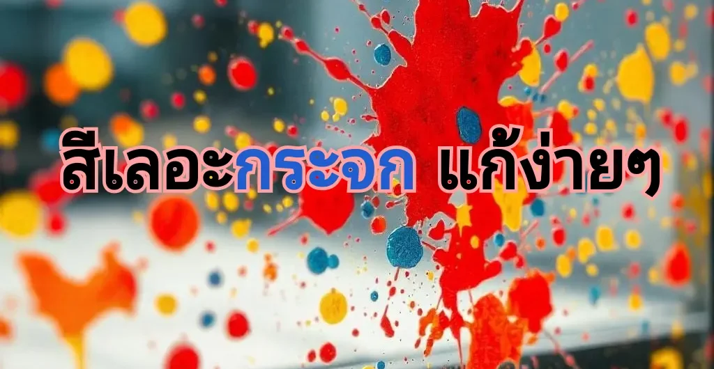 สีเลอะกระจก