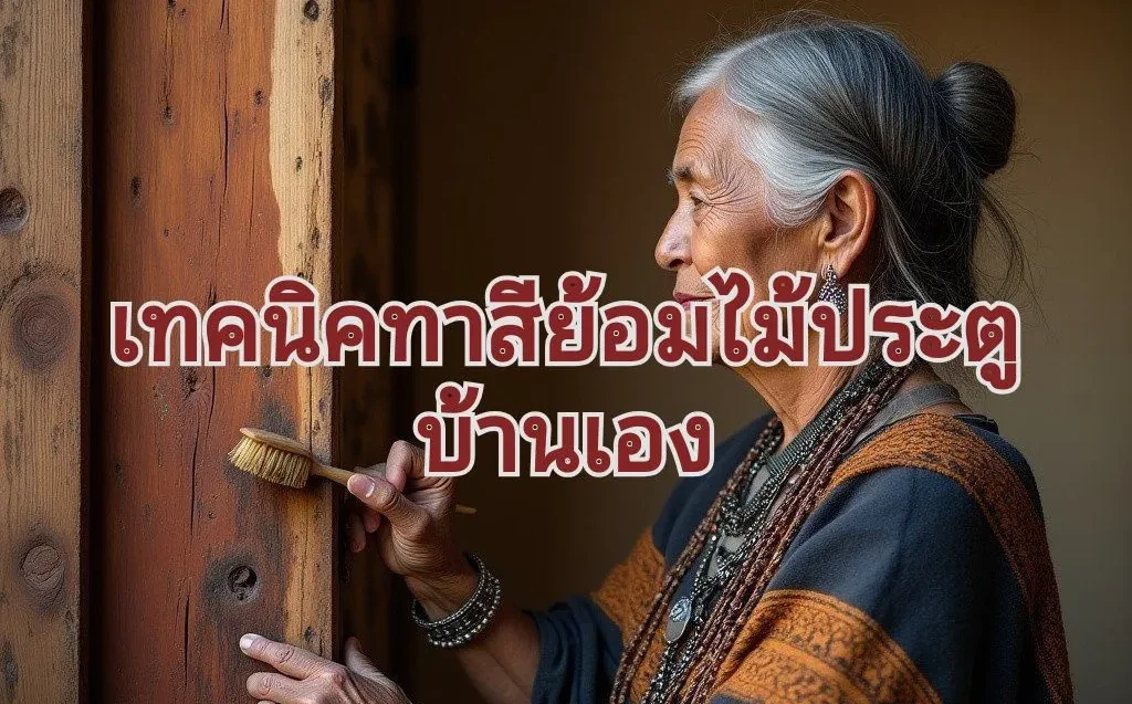 ขั้นตอนการทาสีย้อมไม้ประตู