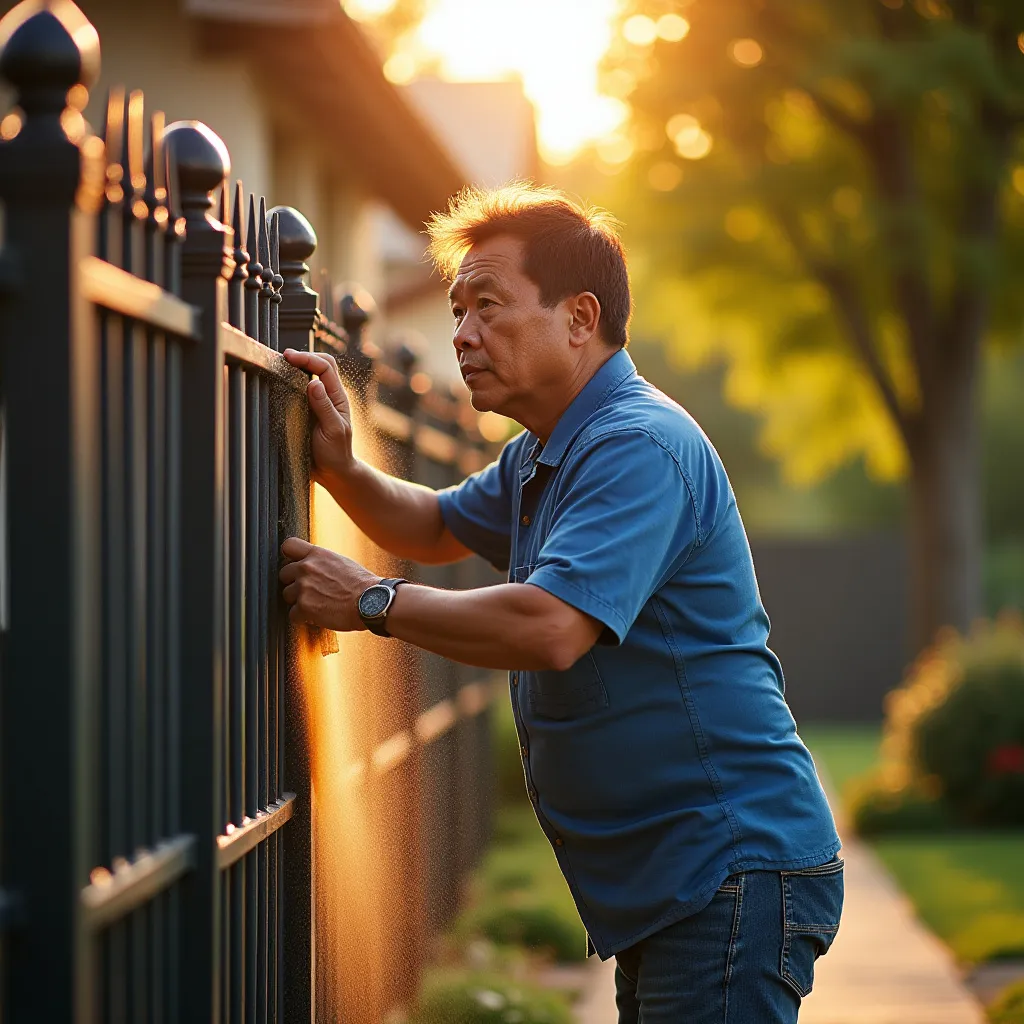 ทาสีรั้วเหล็ก