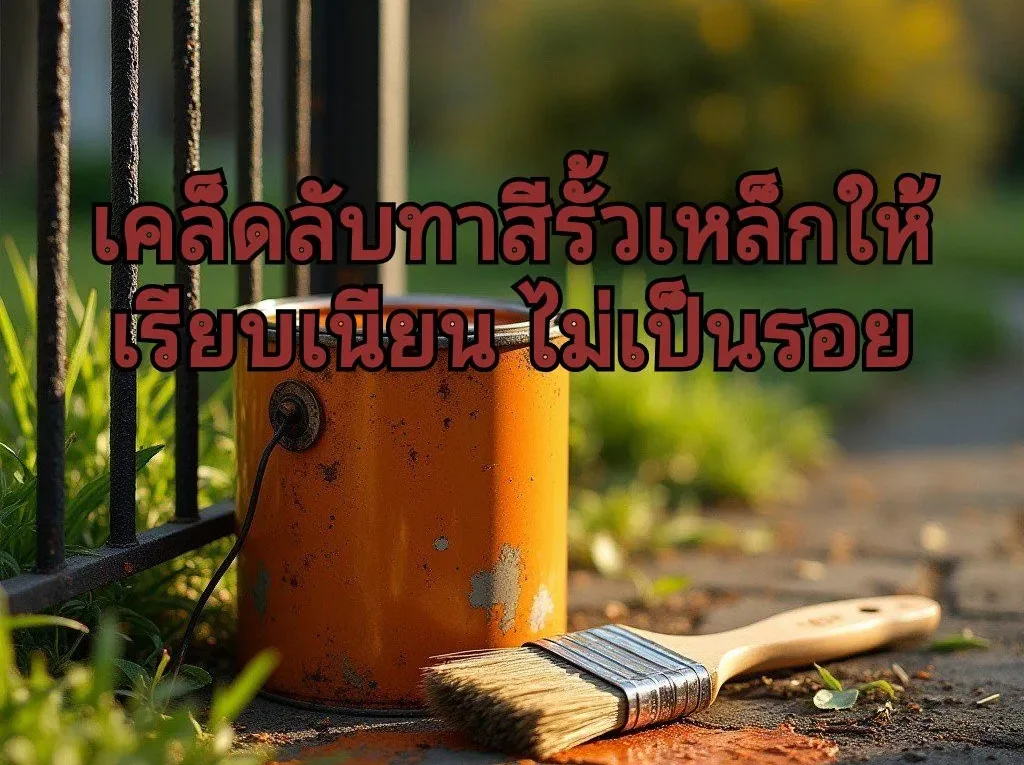 ทาสีรั้วเหล็ก