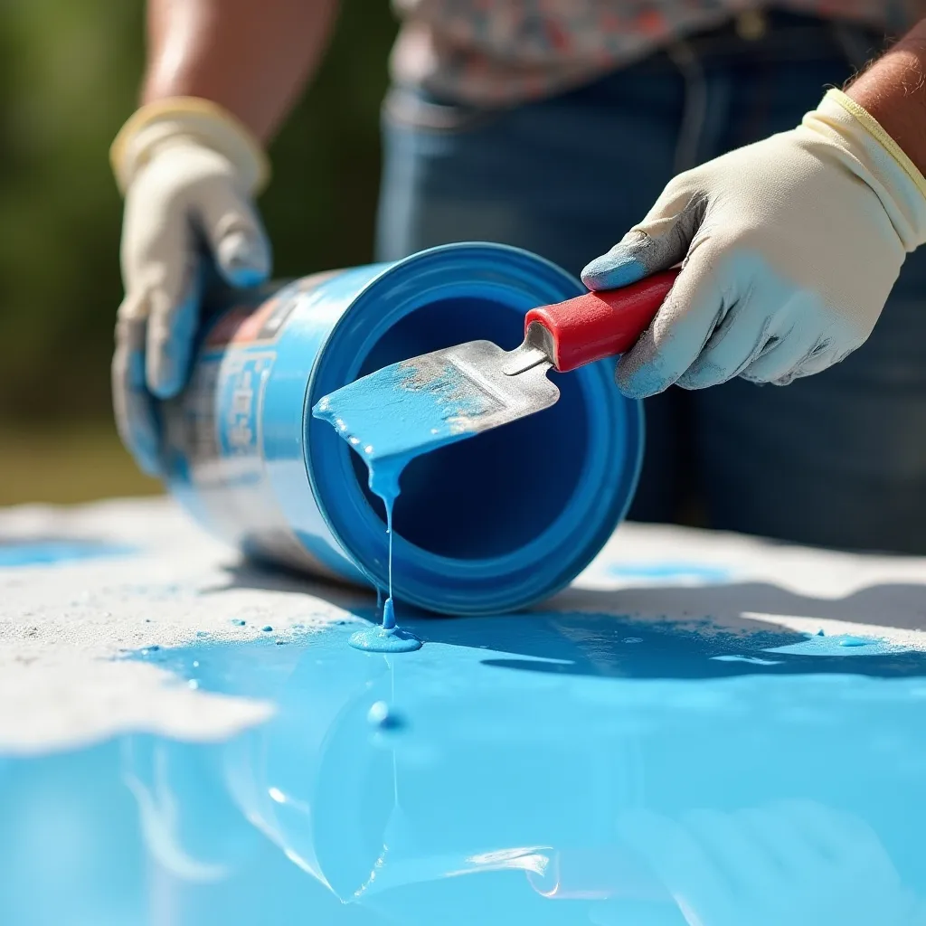 ใช้เกรียงเปิดถังสี