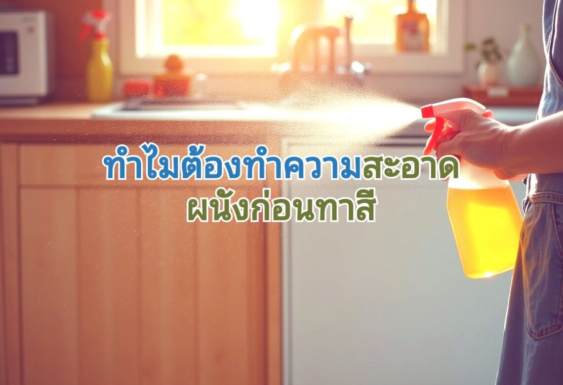 ทำความสะอาดผนังก่อนจะทาสี