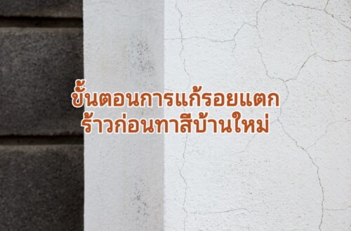 รอยแตกร้าวขนาดเล็กแก้ยังไง