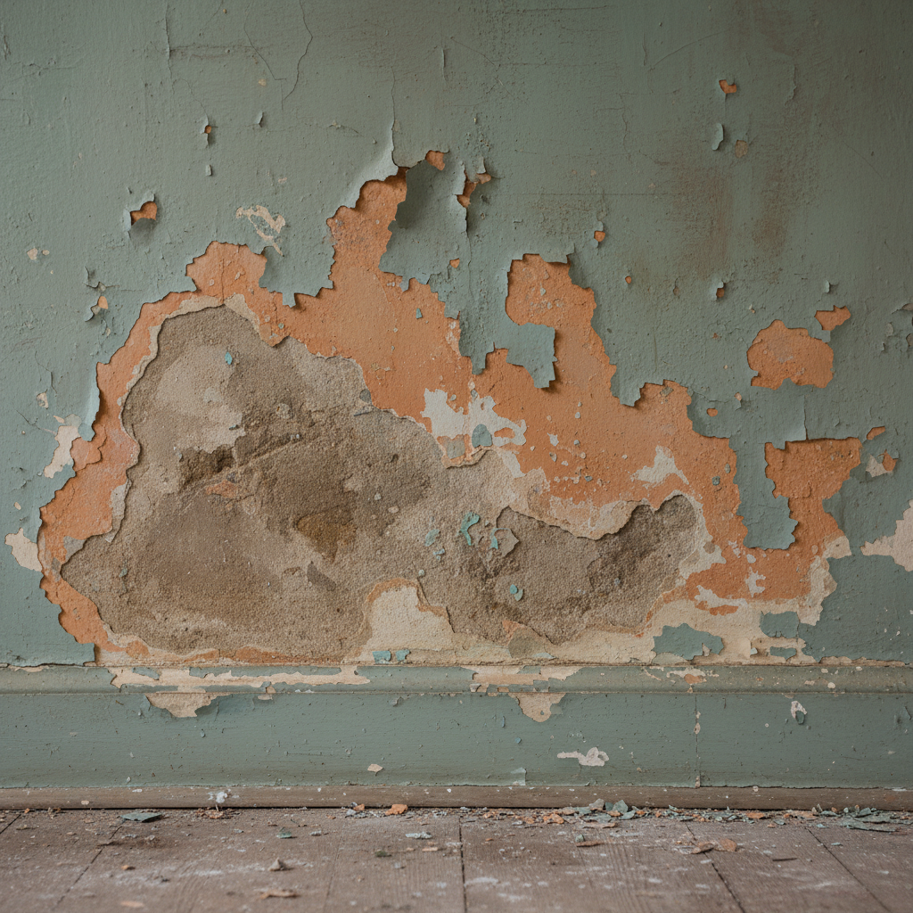 ผนังเก่าหลุดล่อน