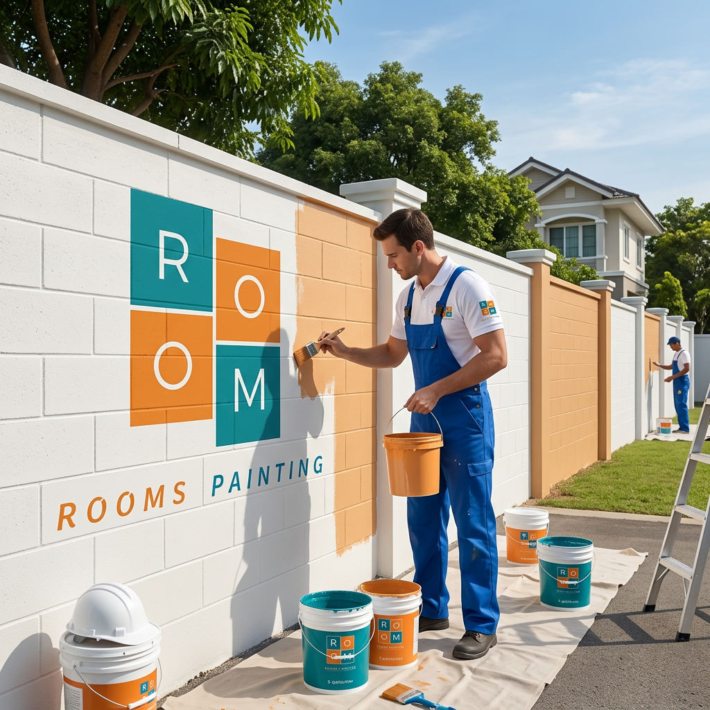 ทาสีรั้วกำแพง