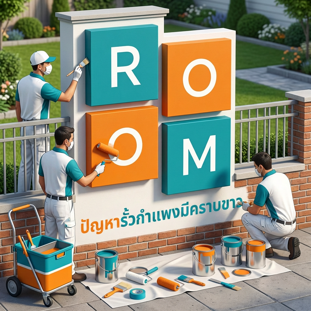 ทาสีรั้วกำแพง