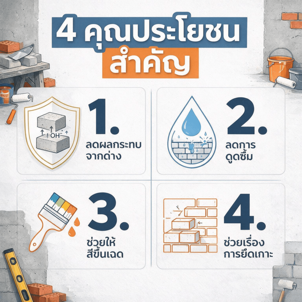 สีรองพื้นปูนใหม่ช่วยอะไร 4 ประโยชน์