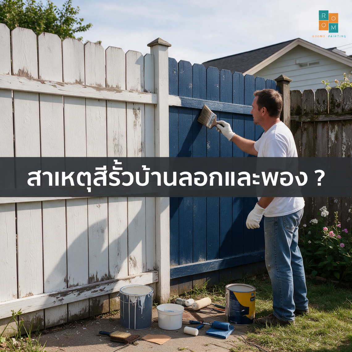 แก้รั้วบ้าน สีพอง